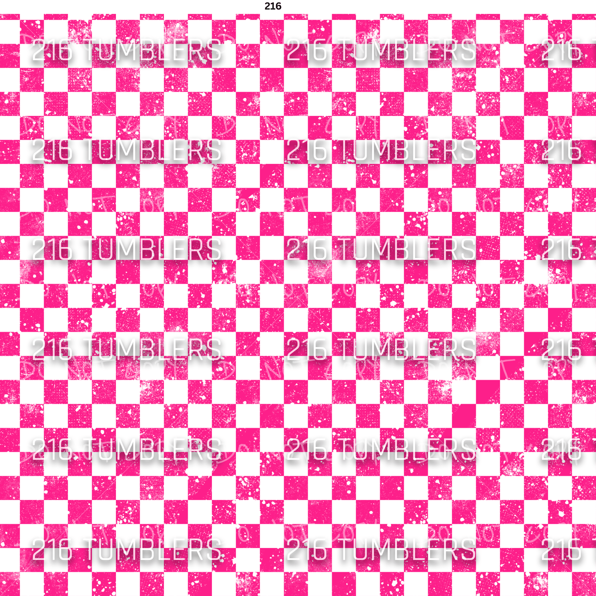 PINK GRUNGE CHECKER DISTRESSED - 216 Tumblers