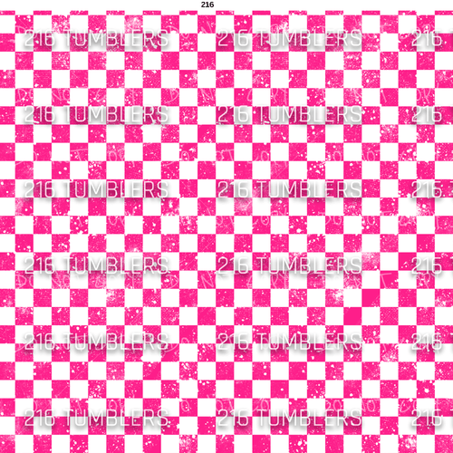 PINK GRUNGE CHECKER DISTRESSED - 216 Tumblers