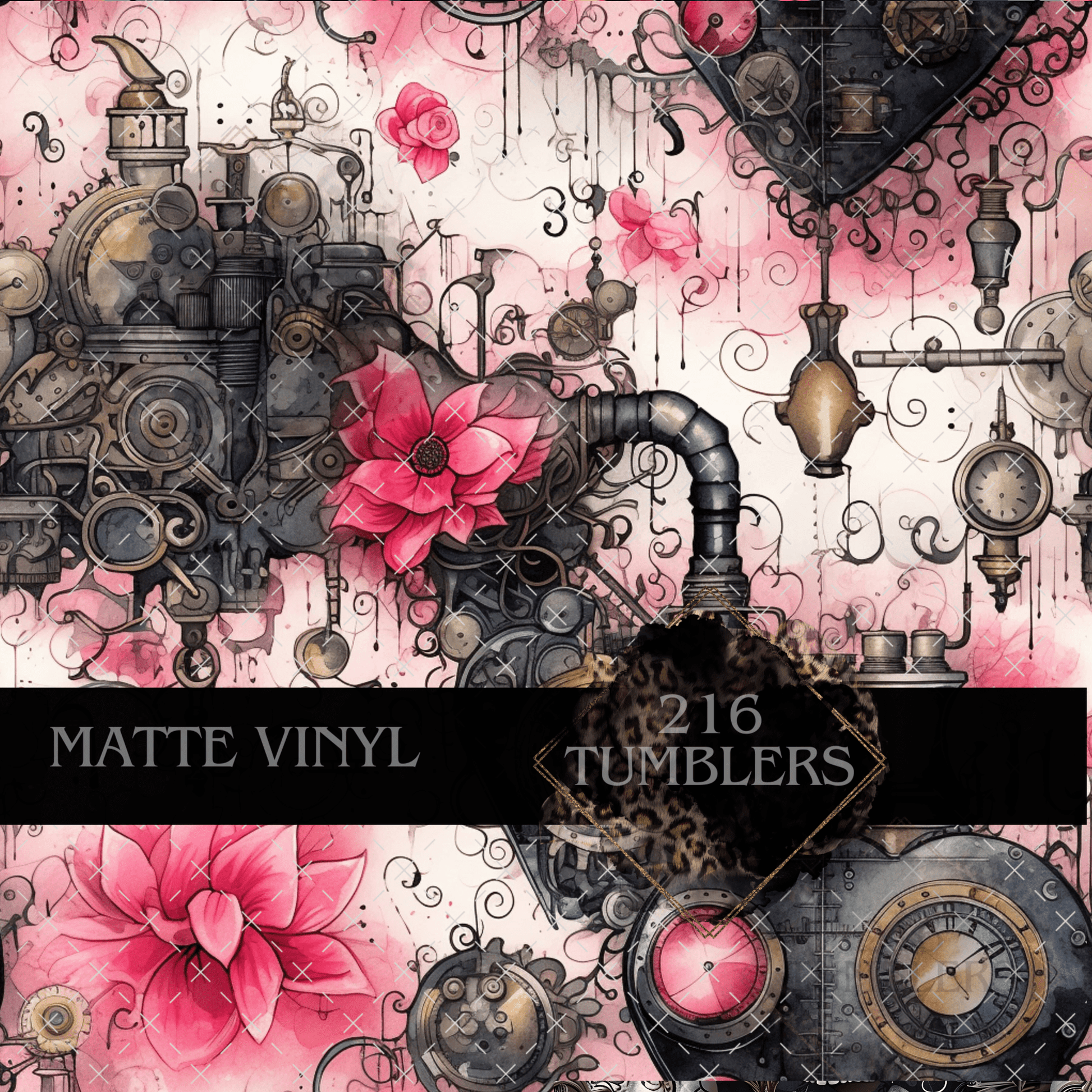 PINK STEAMPUNK 4 - 216 Tumblers