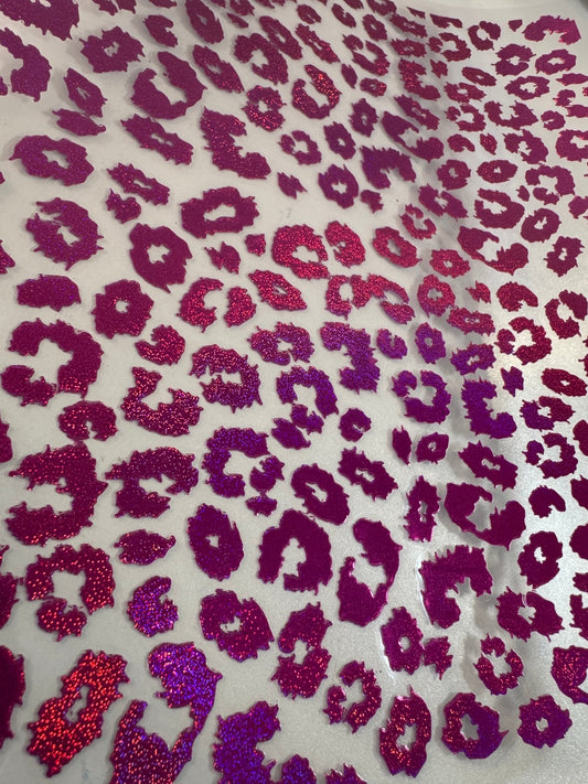 PINK/PURPLE COLORSHIFT GLITTER HOLO BIG LEOPARD - 216 Tumblers
