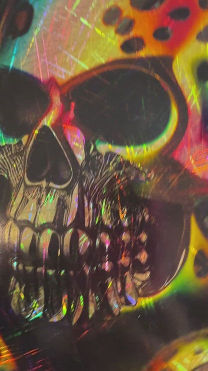 SCRATCH HOLO - 8054 LEOPARD SKULL 10X10 *NEW PRODUCT