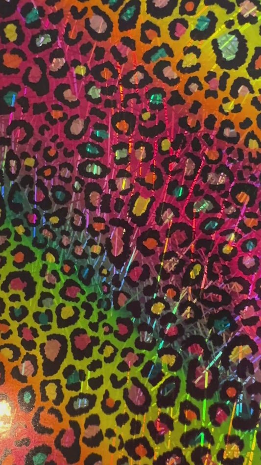 SCRATCH HOLO - NEON LEOPARD SMALL 10x10 *NEW PRODUCT