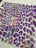 PURPLE HOLOGRAPHIC LEOPARD PRINT - 216 Tumblers