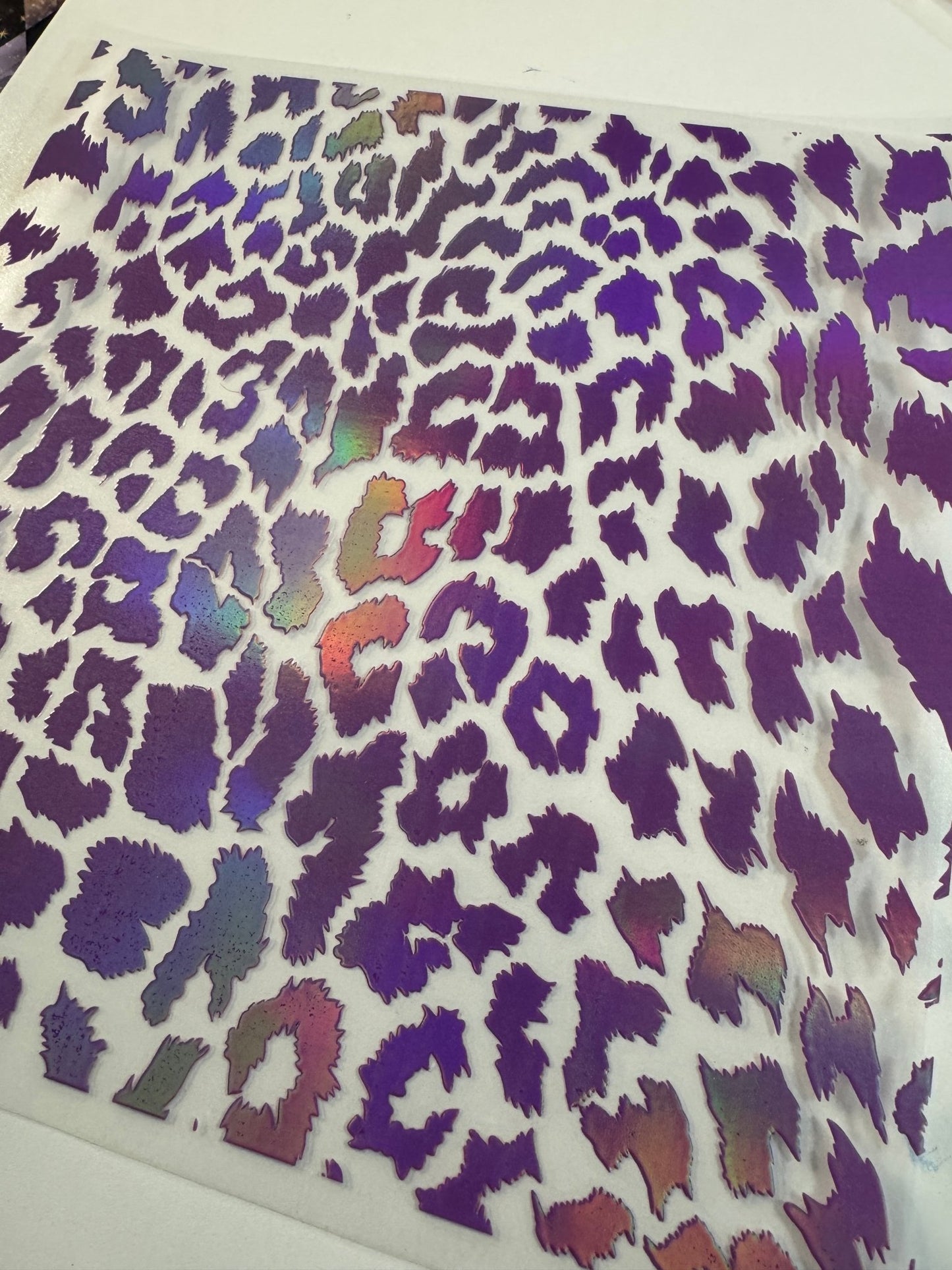 PURPLE HOLOGRAPHIC LEOPARD PRINT - 216 Tumblers