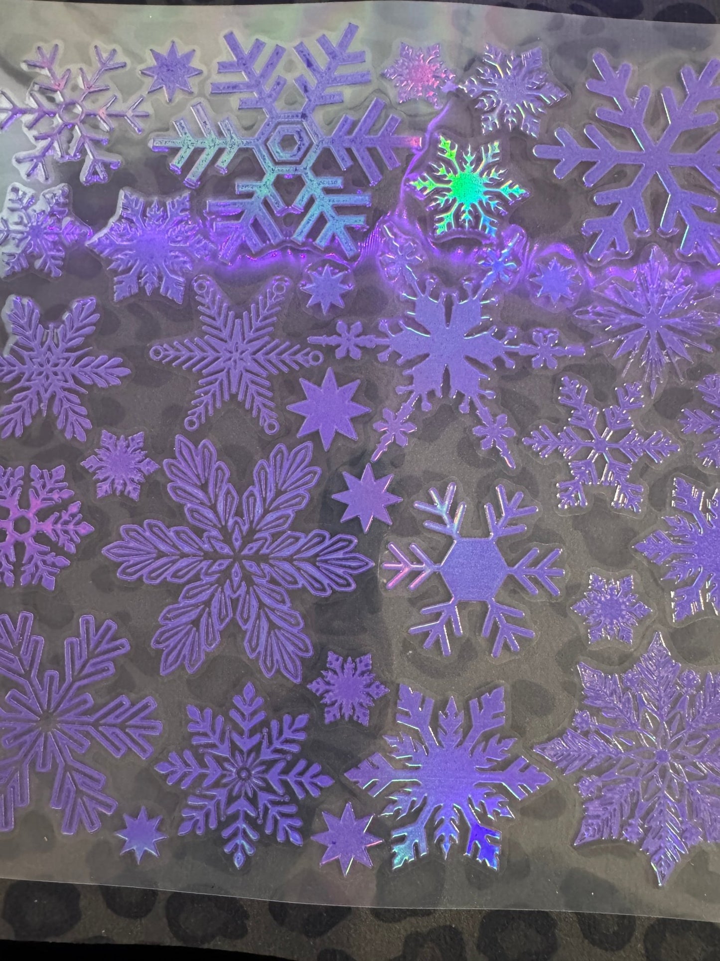 PURPLE HOLOGRAPHIC SNOWFLAKES - 216 Tumblers