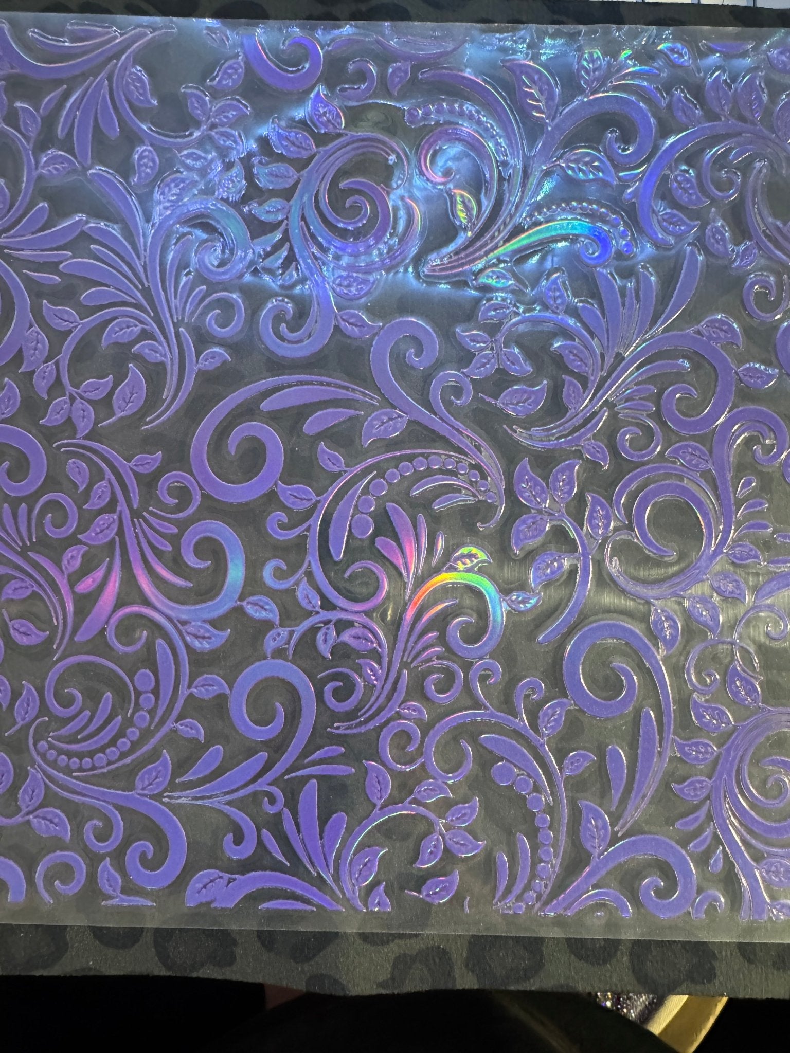 PURPLE HOLOGRAPHIC TOOLED LEATHER - 216 Tumblers