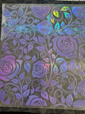 PURPLE HOLOGRAPHIC TOOLED ROSE - 216 Tumblers