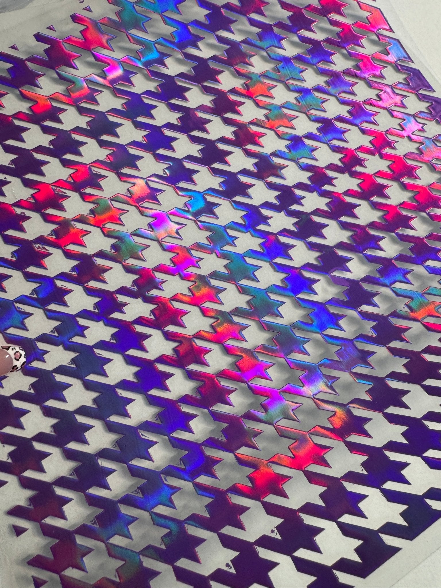 PURPLE / PINK HOLO COLOR SHIFT HOUNDSTOOTH - 216 Tumblers