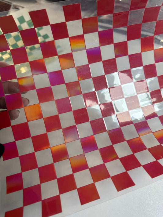 RED CHECKER - HOLOGRAPHIC - 216 Tumblers