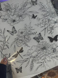 ROSE COPPER / SILVER BUTTERFLY GARDEN - 216 Tumblers