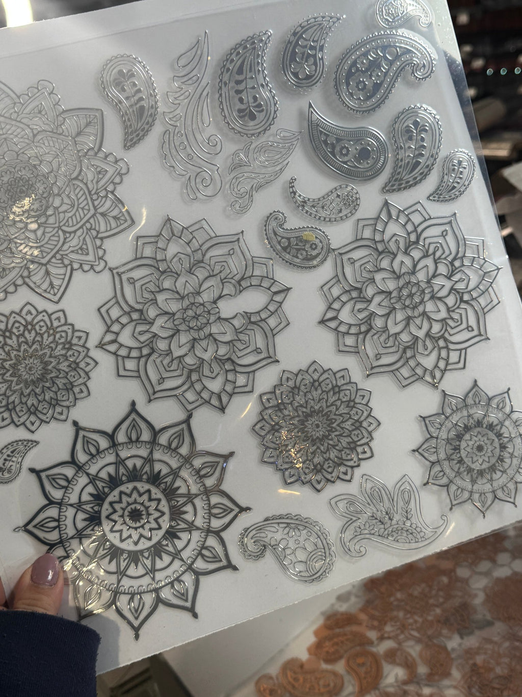 ROSE COPPER / SILVER MANDALAS - 216 Tumblers