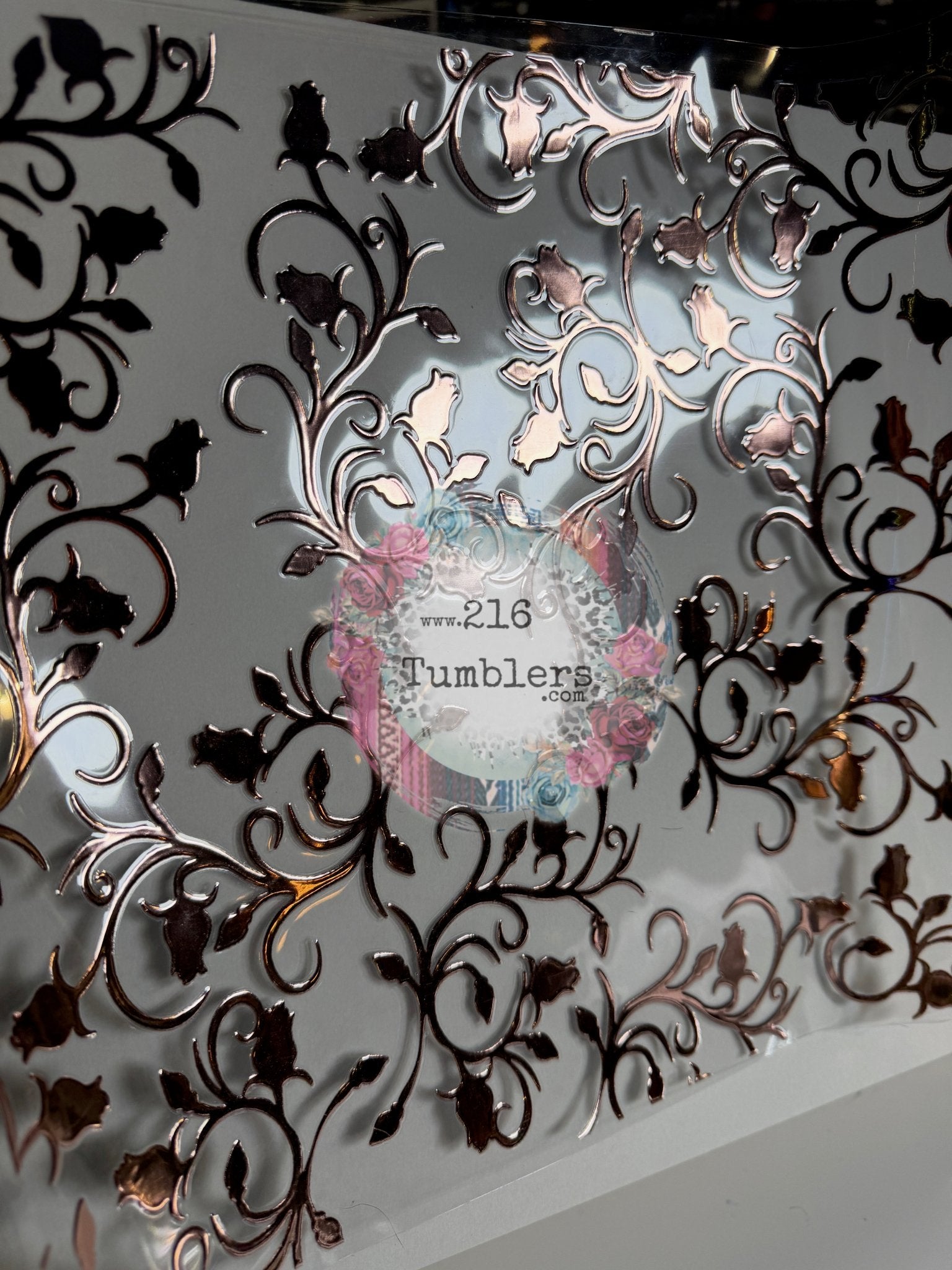 ROSE GOLD 68 - SPACED OUT TOOLED LEATHER - 216 Tumblers
