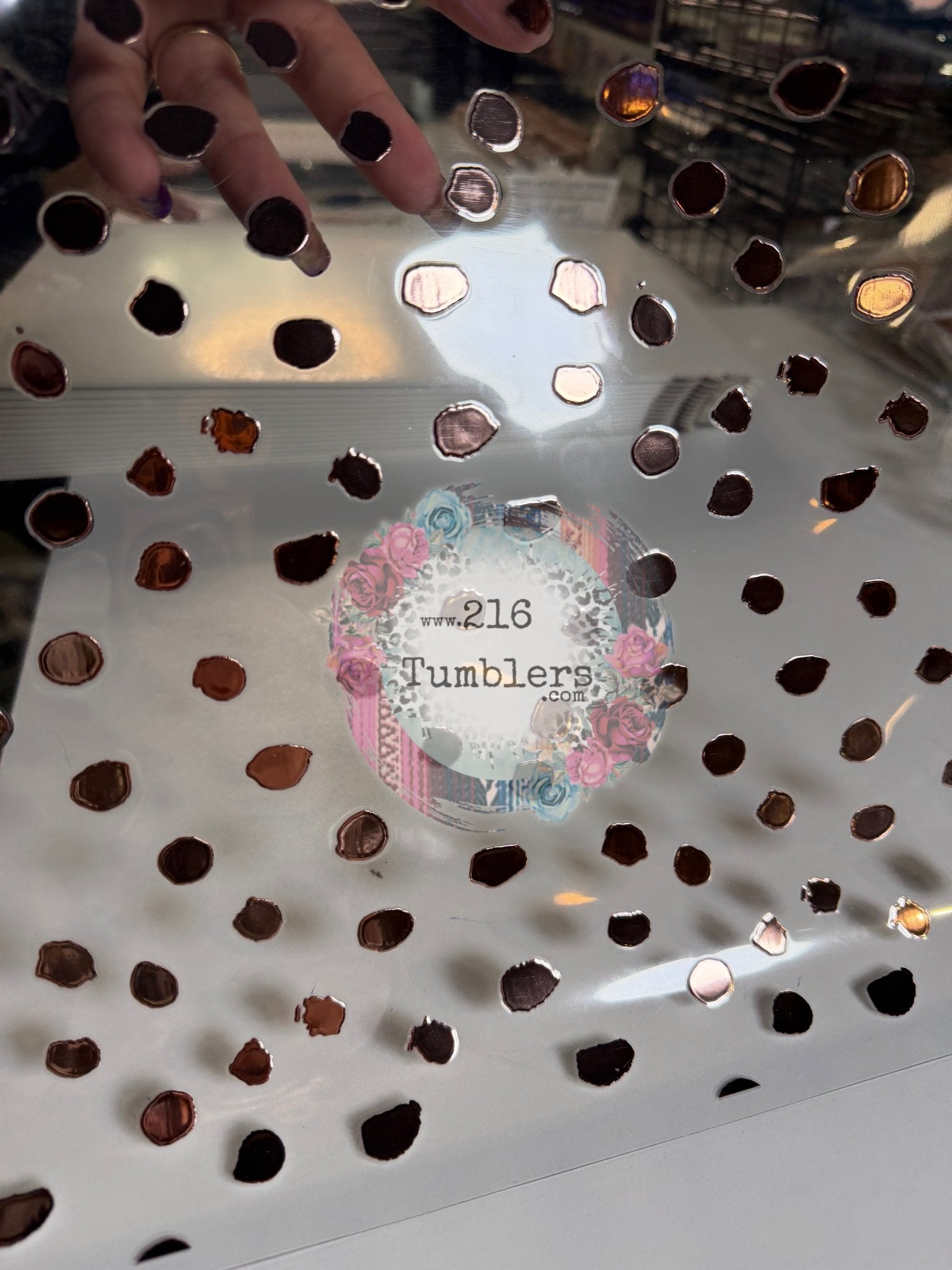 ROSE GOLD DALMATIAN DOTS - 216 Tumblers