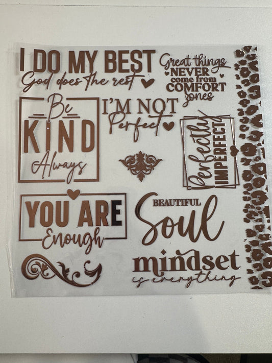 ROSE GOLD WORD SHEET 1 - 11.25X11.25 - 216 Tumblers