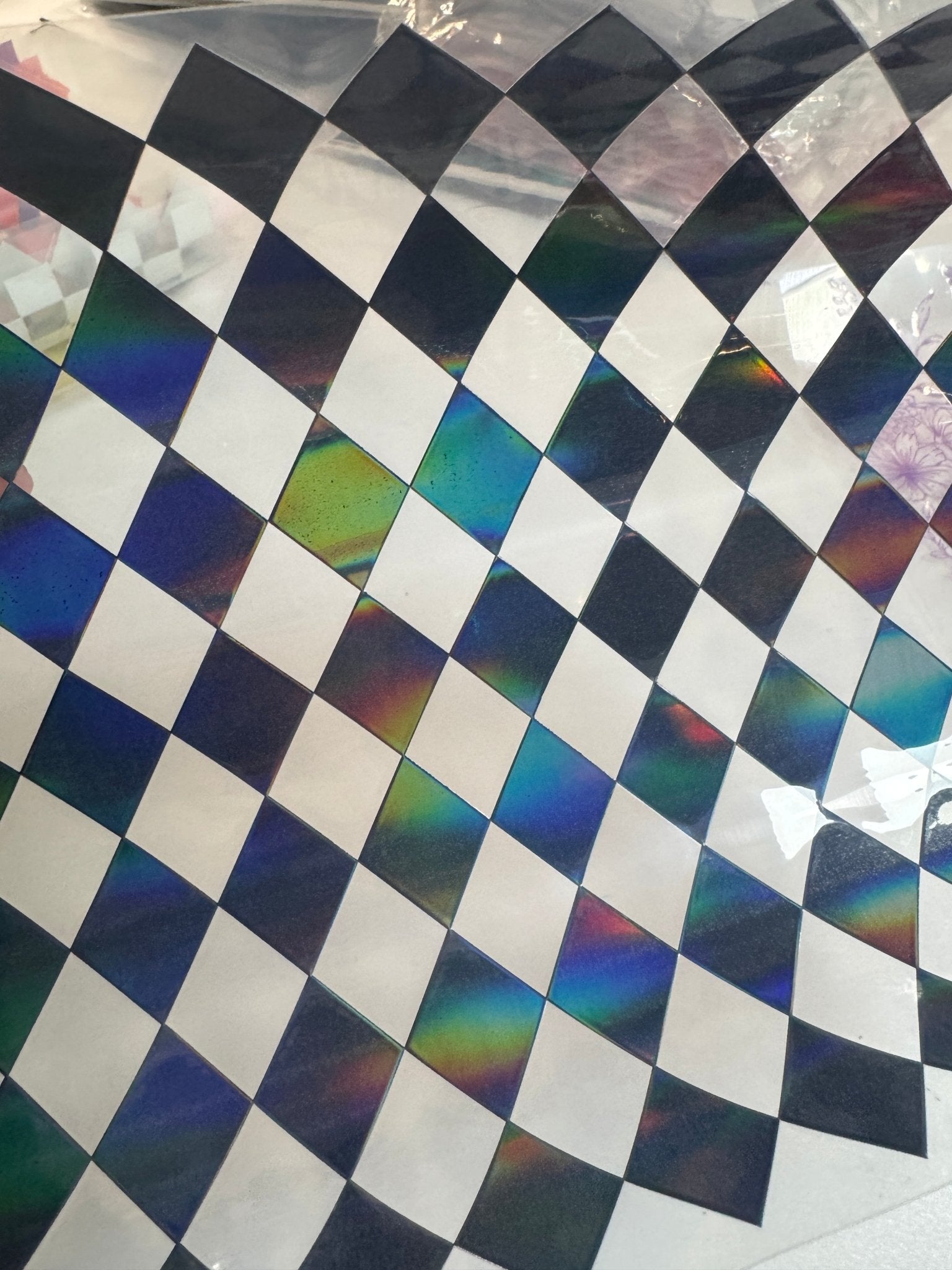 SEMI DISTRESSED BLACK ARGYLE - HOLOGRAPHIC - 216 Tumblers