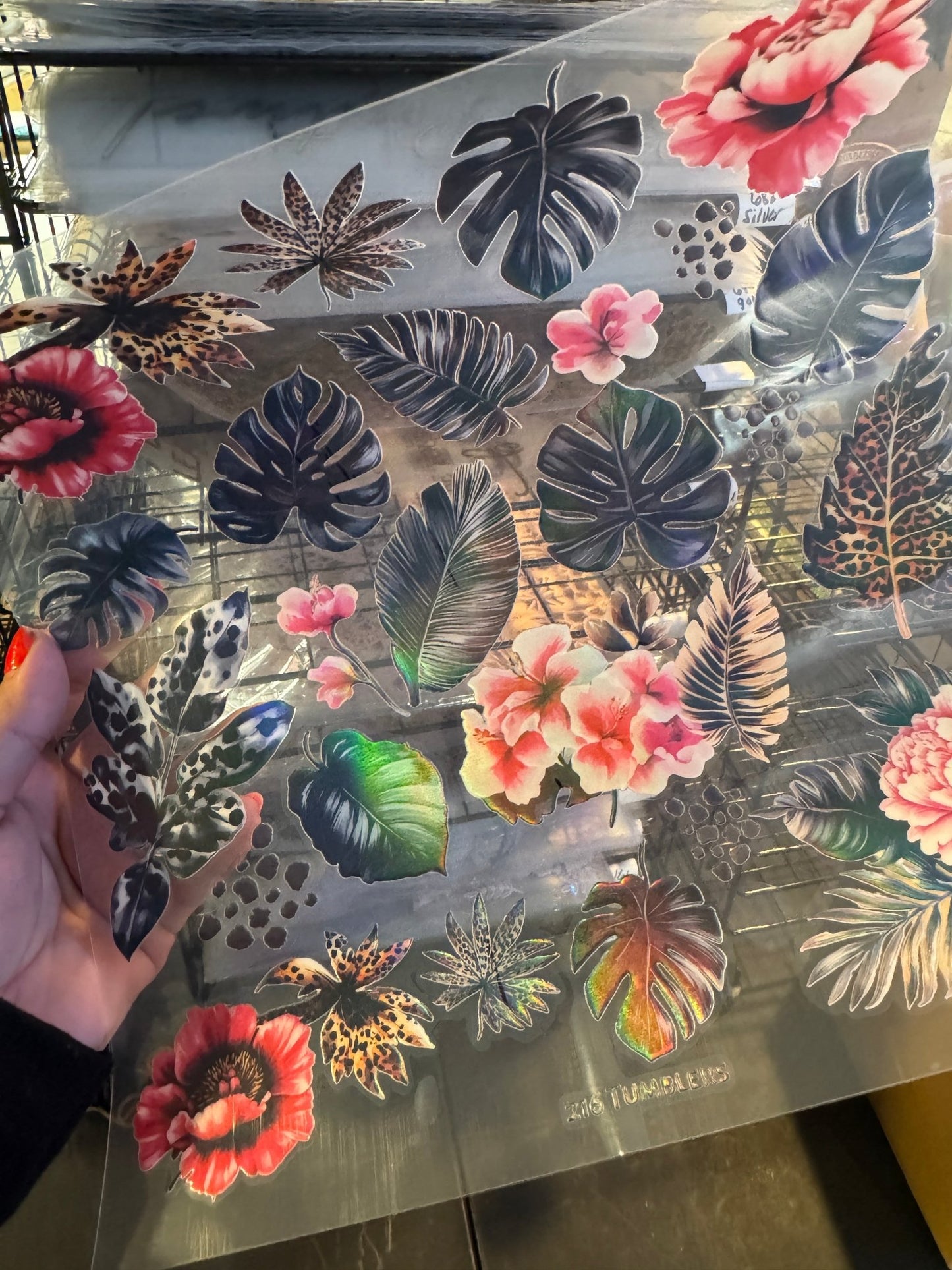 SHEET 168 IN HOLOGRAPHIC - 216 Tumblers