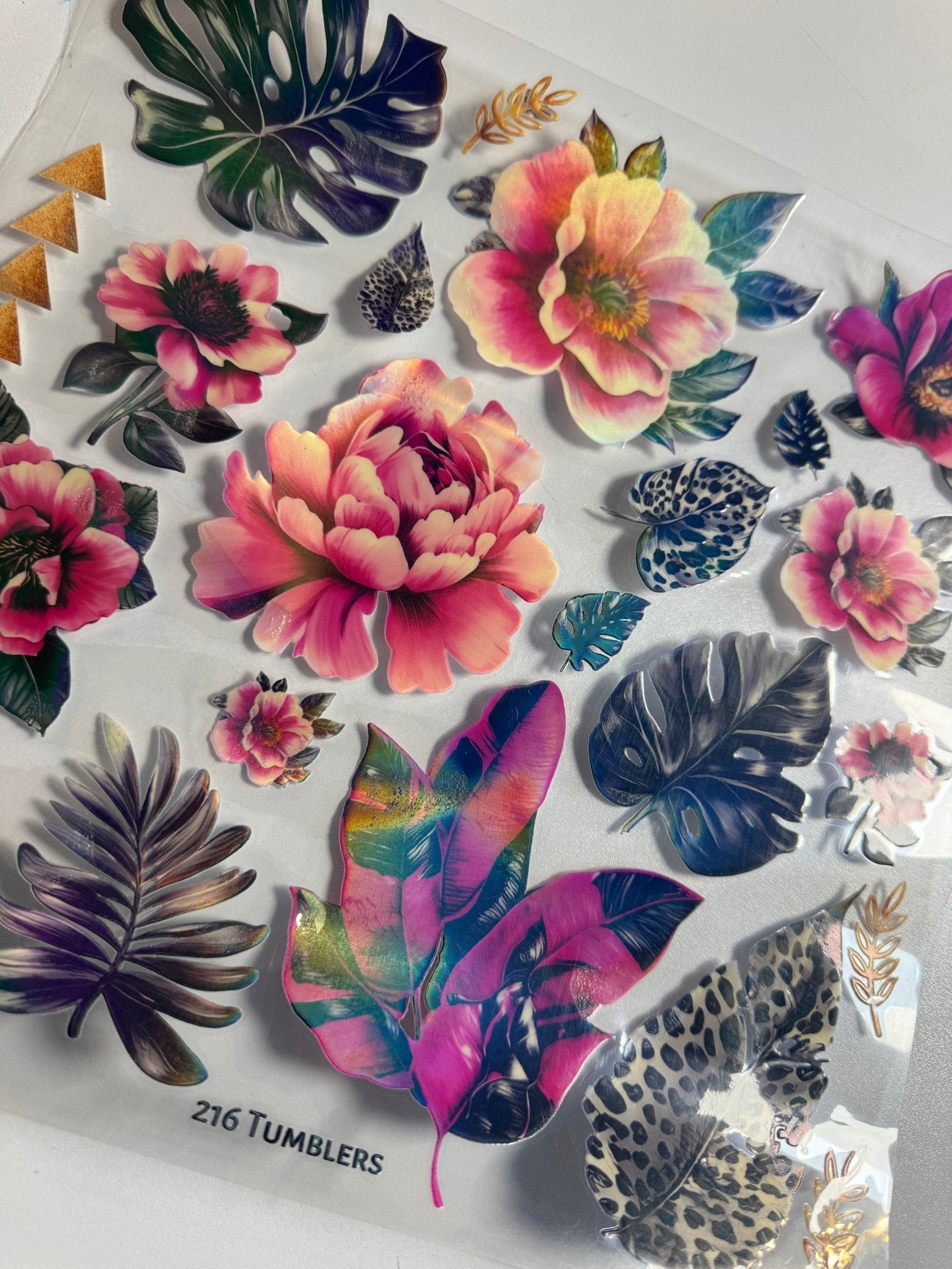 SHEET 168 IN HOLOGRAPHIC - 216 Tumblers