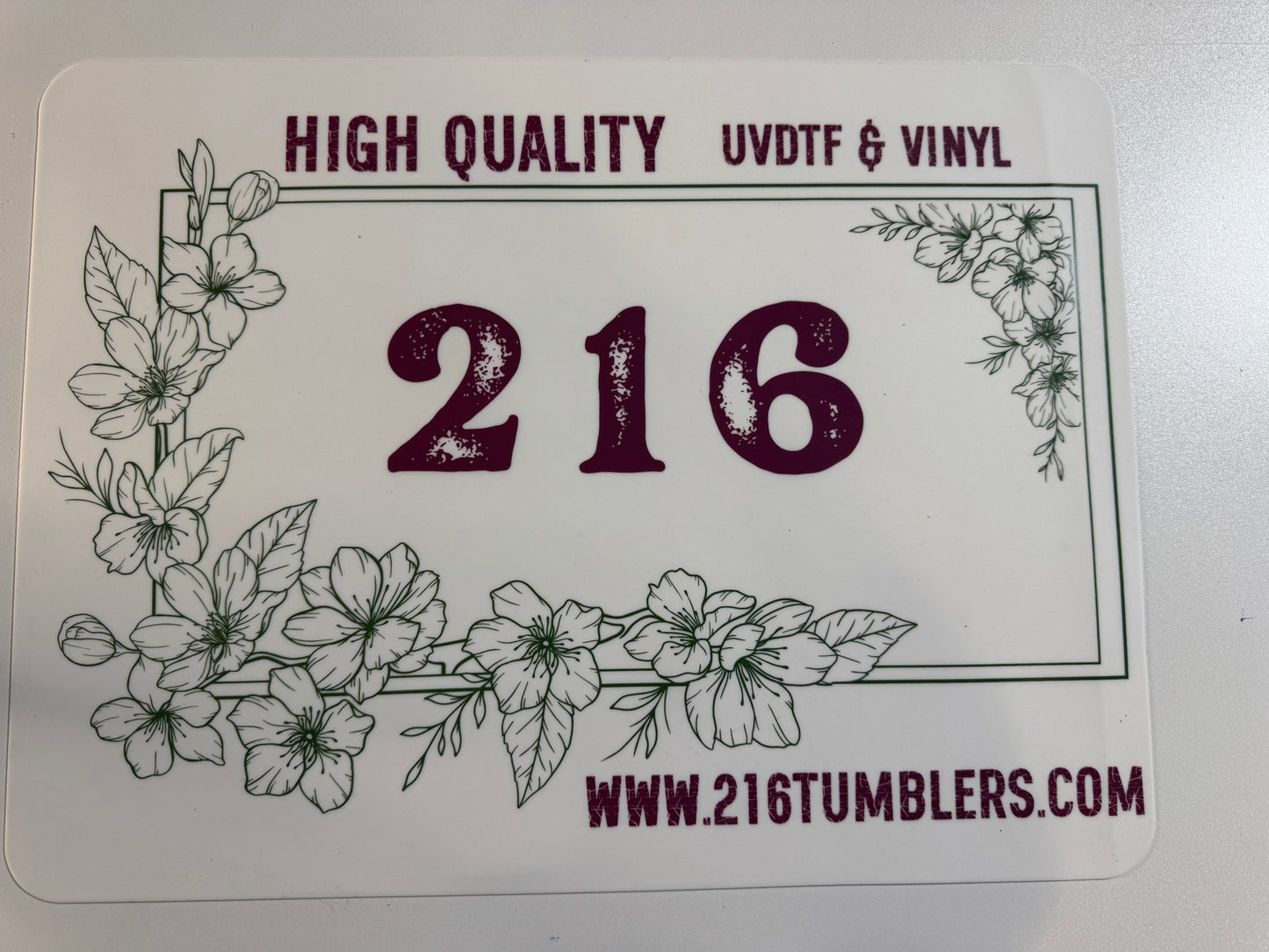 SILICONE MAT - MATTE - 216 Tumblers