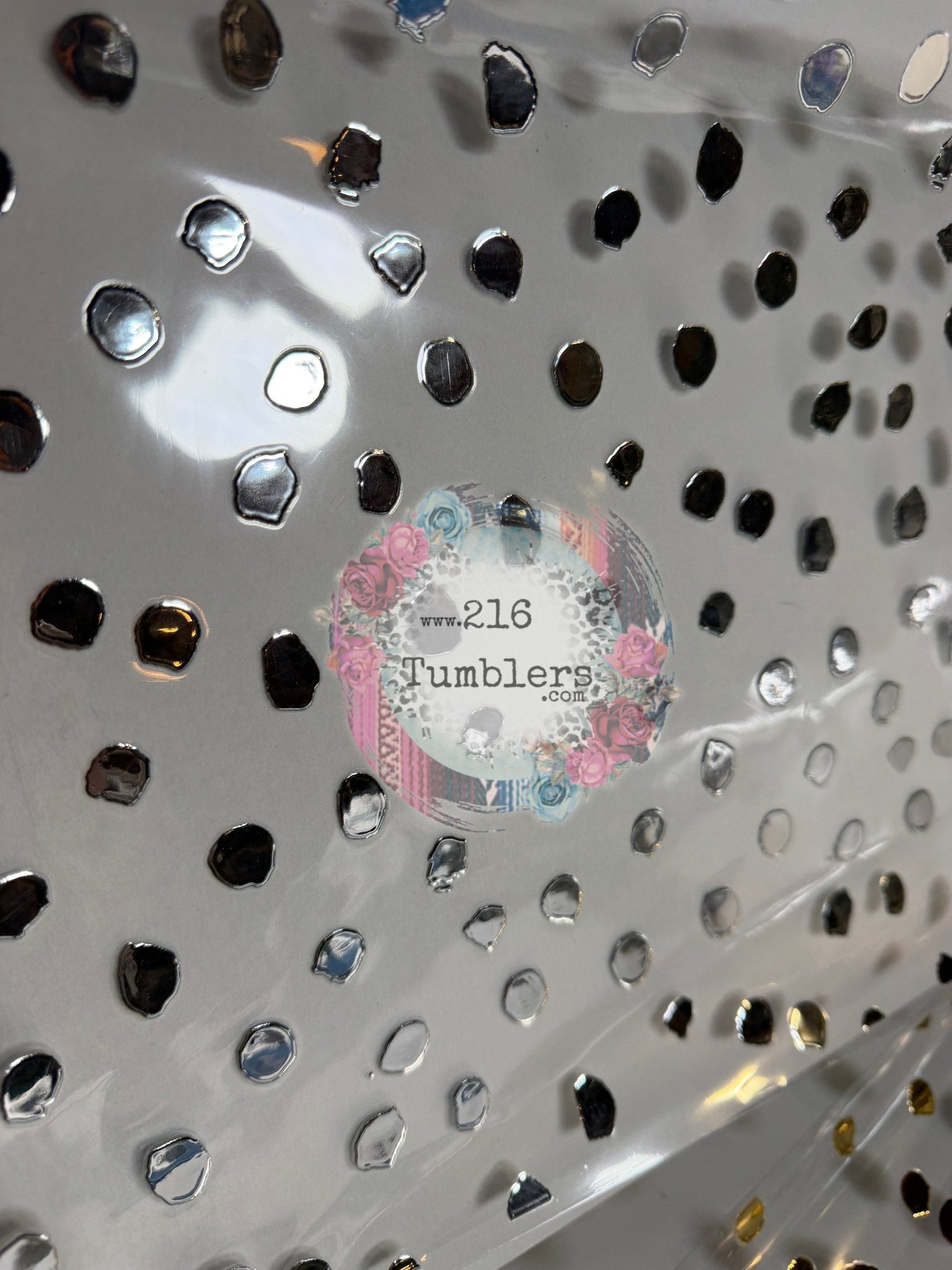SILVER DALMATIAN DOTS - 216 Tumblers