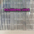 SILVER GLITTER HOLOGRAPHIC PINSTRIPES UVDTF 11.25X11.25 - 216 Tumblers