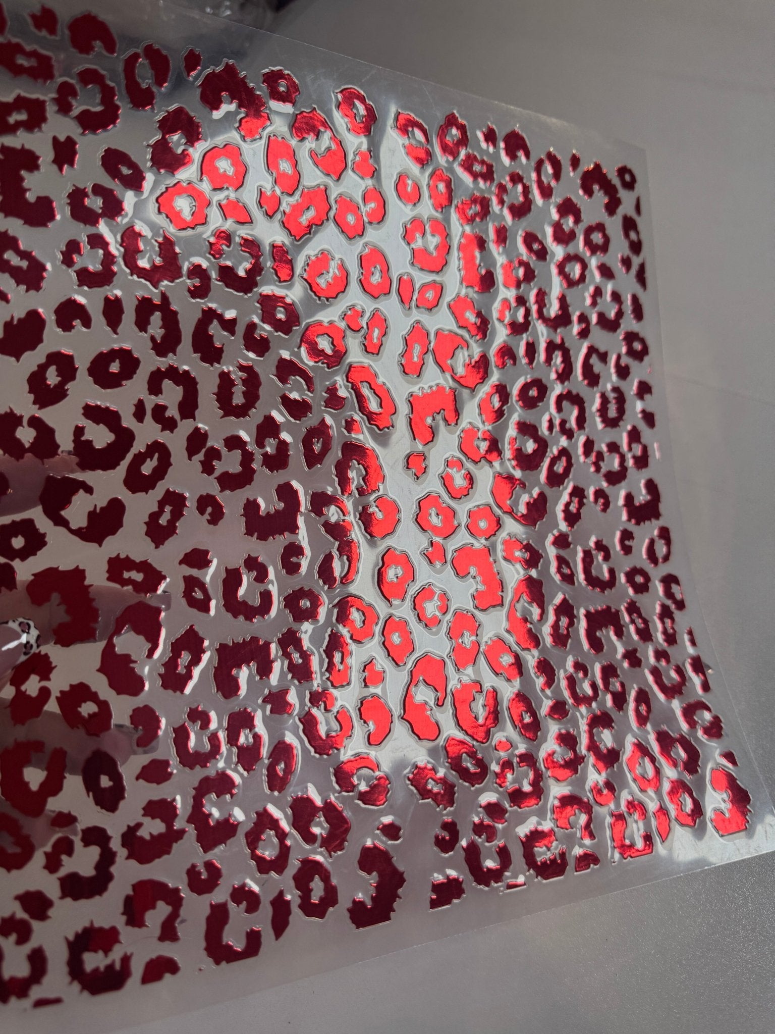 SMALL - RED CHROME LEOPARD SPOTS - 216 Tumblers