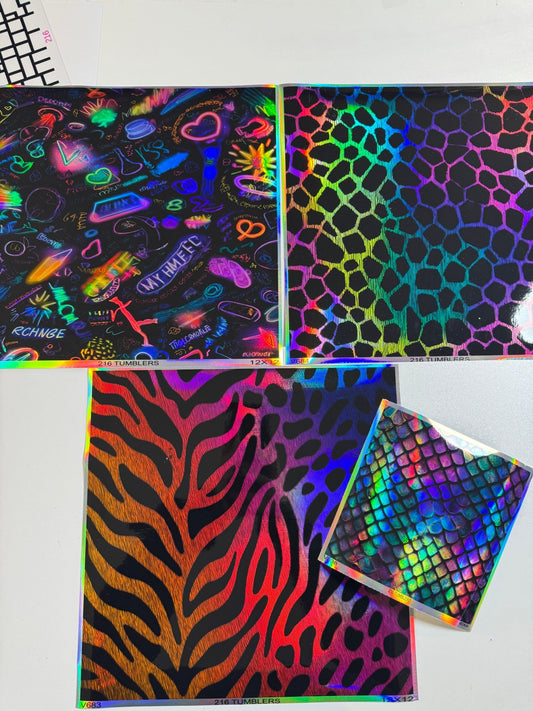 TEST HOLO 1. 12x12* - 216 Tumblers