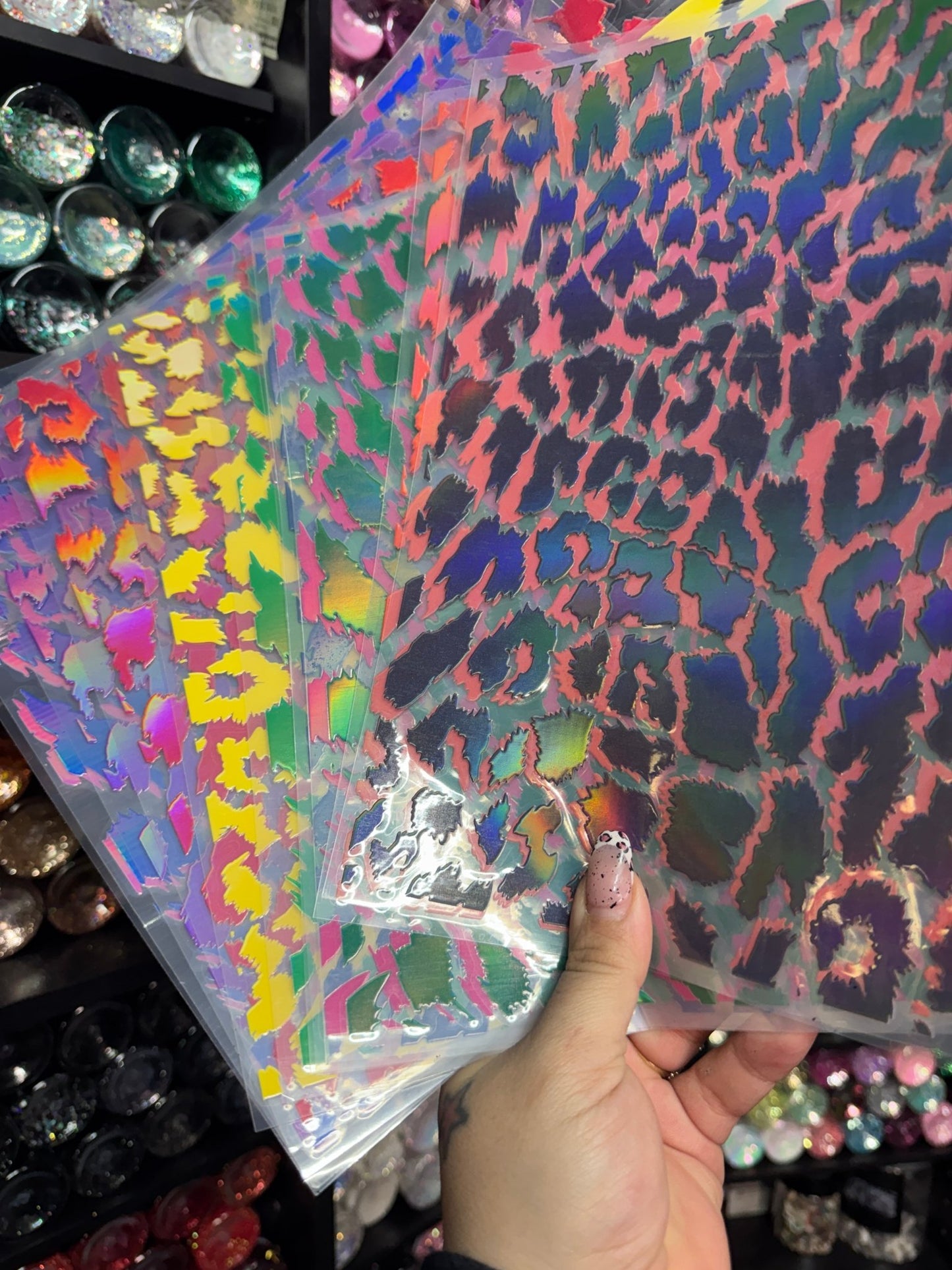 Ultimate Holographic Leopard Bundle (11 SHEETS) **DISCONTINUING** - 216 Tumblers