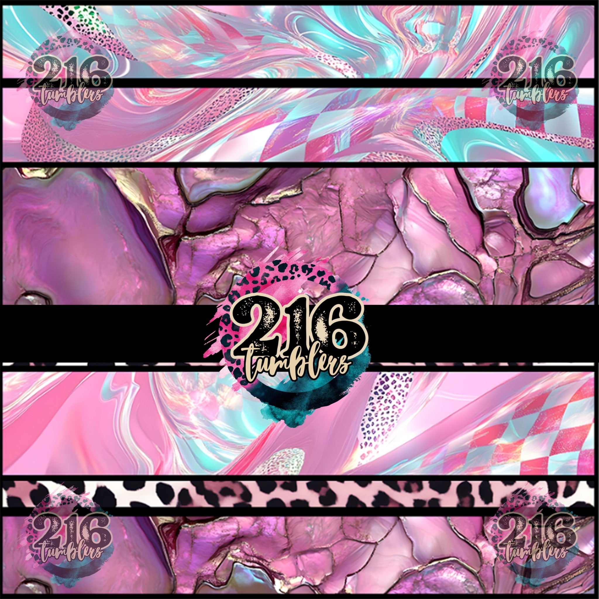 V01 PINK BANDS - 216 Tumblers