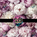V011 PURPLE PEONIES FLORAL - 216 Tumblers