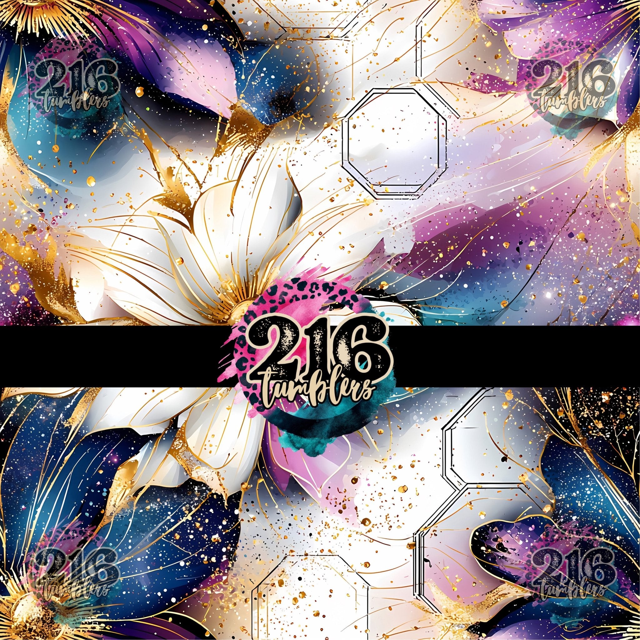 V019 GALAXY FLORAL - 216 Tumblers