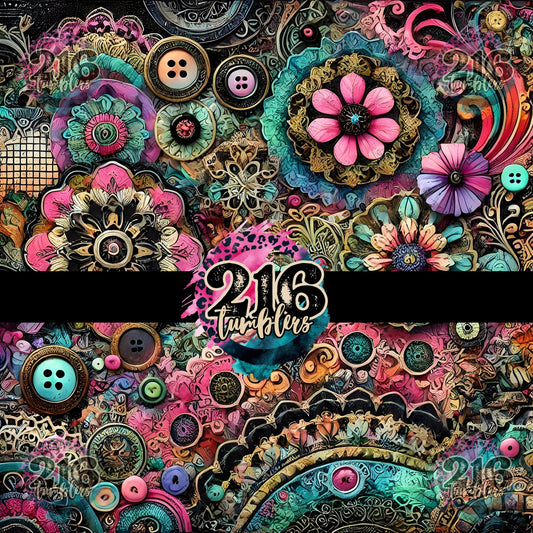 V024 BUTTON MANTRA - 216 Tumblers