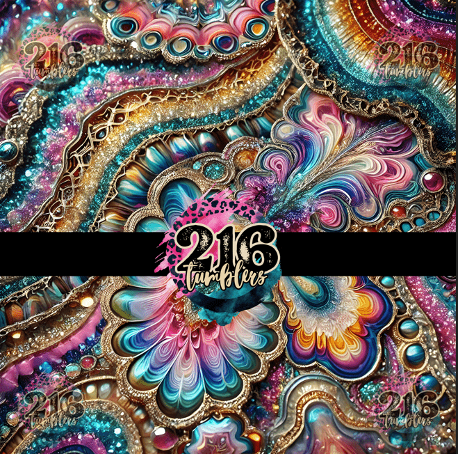 V027 GEODE SWIRLS - 216 Tumblers