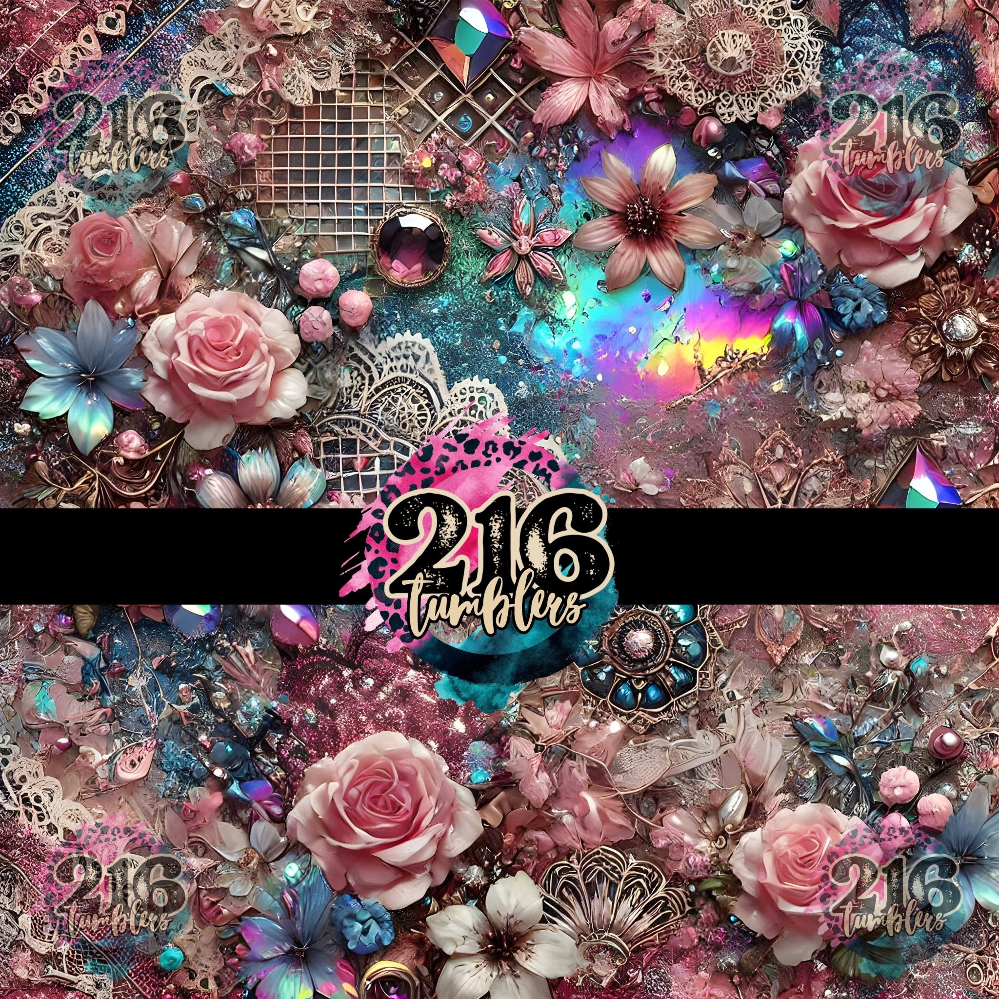 V029 FLORAL MATRIX - 216 Tumblers