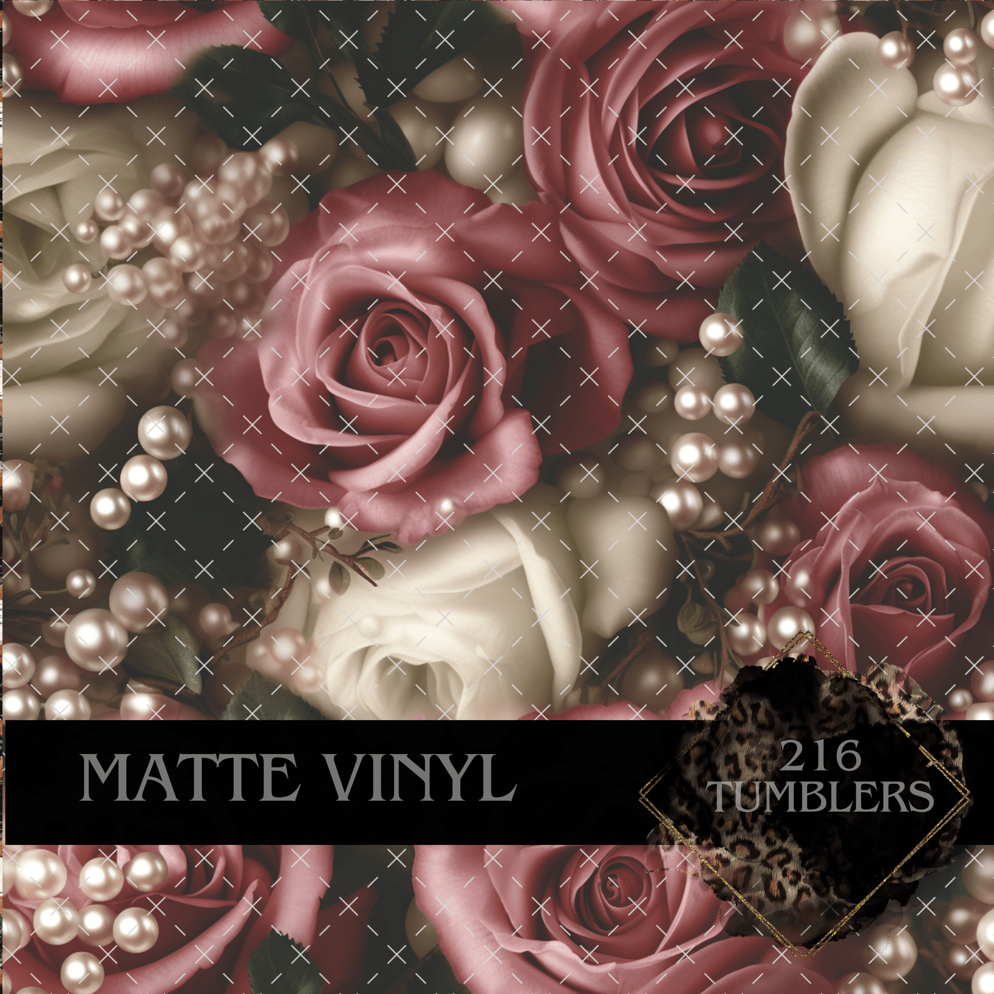 V061 PEARLS AND ROSES - 216 Tumblers