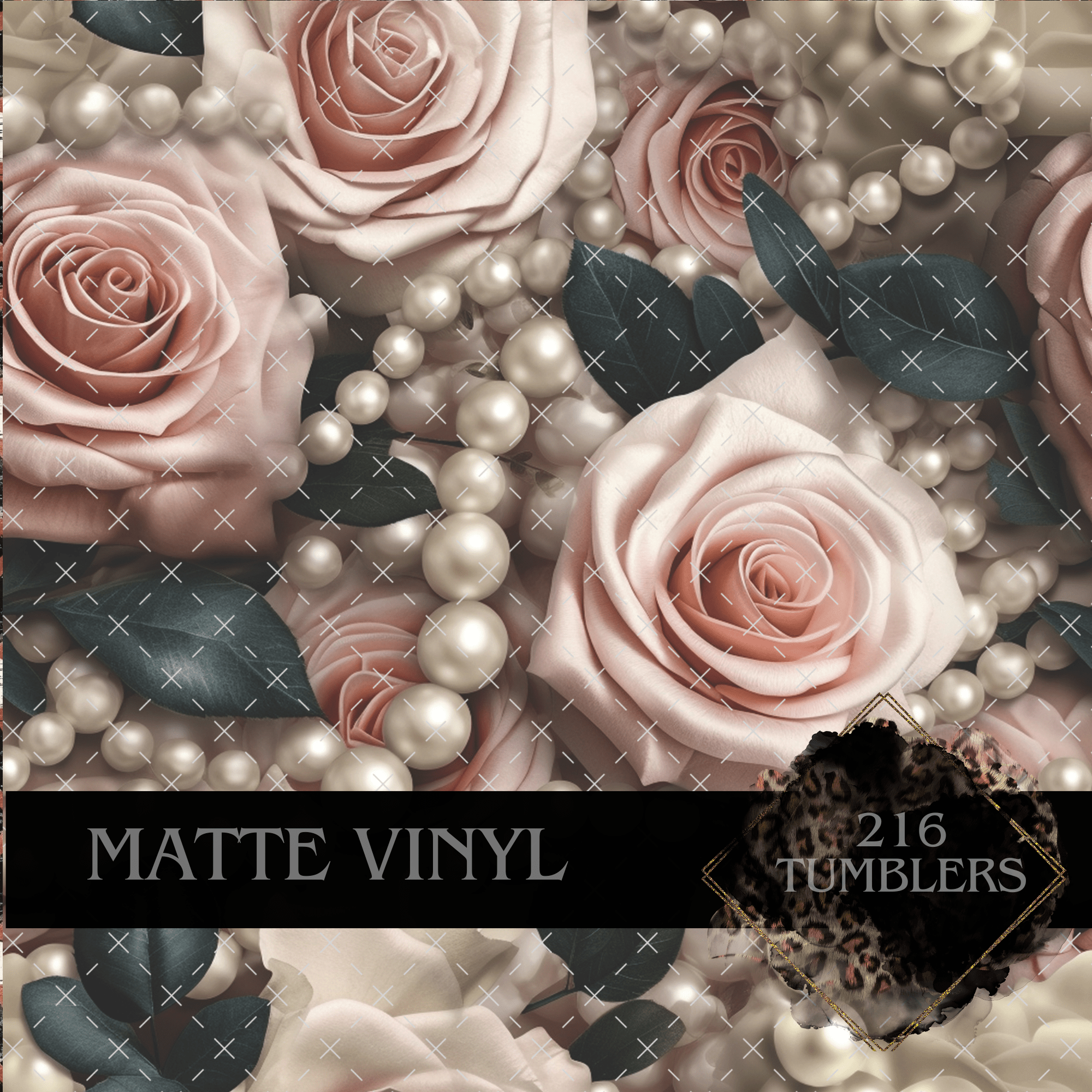 V062 PEARLS AND ROSES - 216 Tumblers