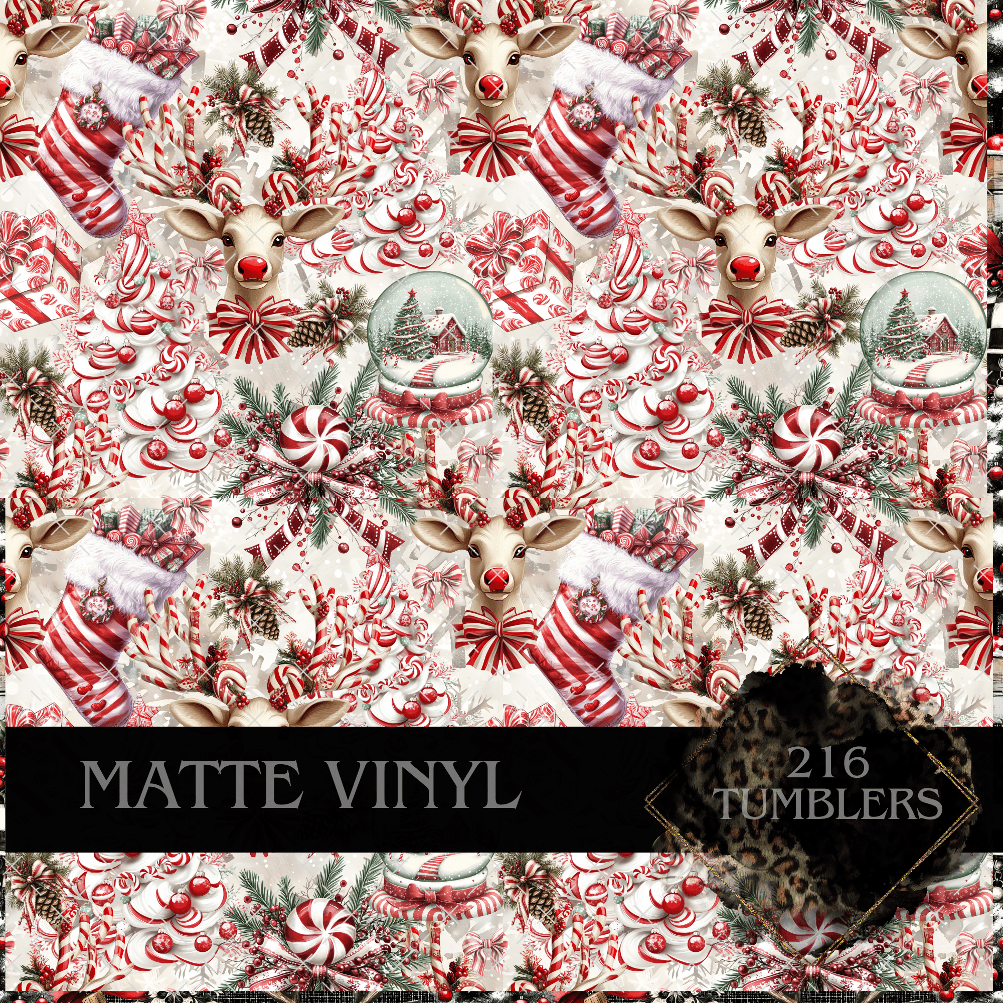 V083 FARMHOUSE CHRISTMAS 12X12 ONLY - 216 Tumblers