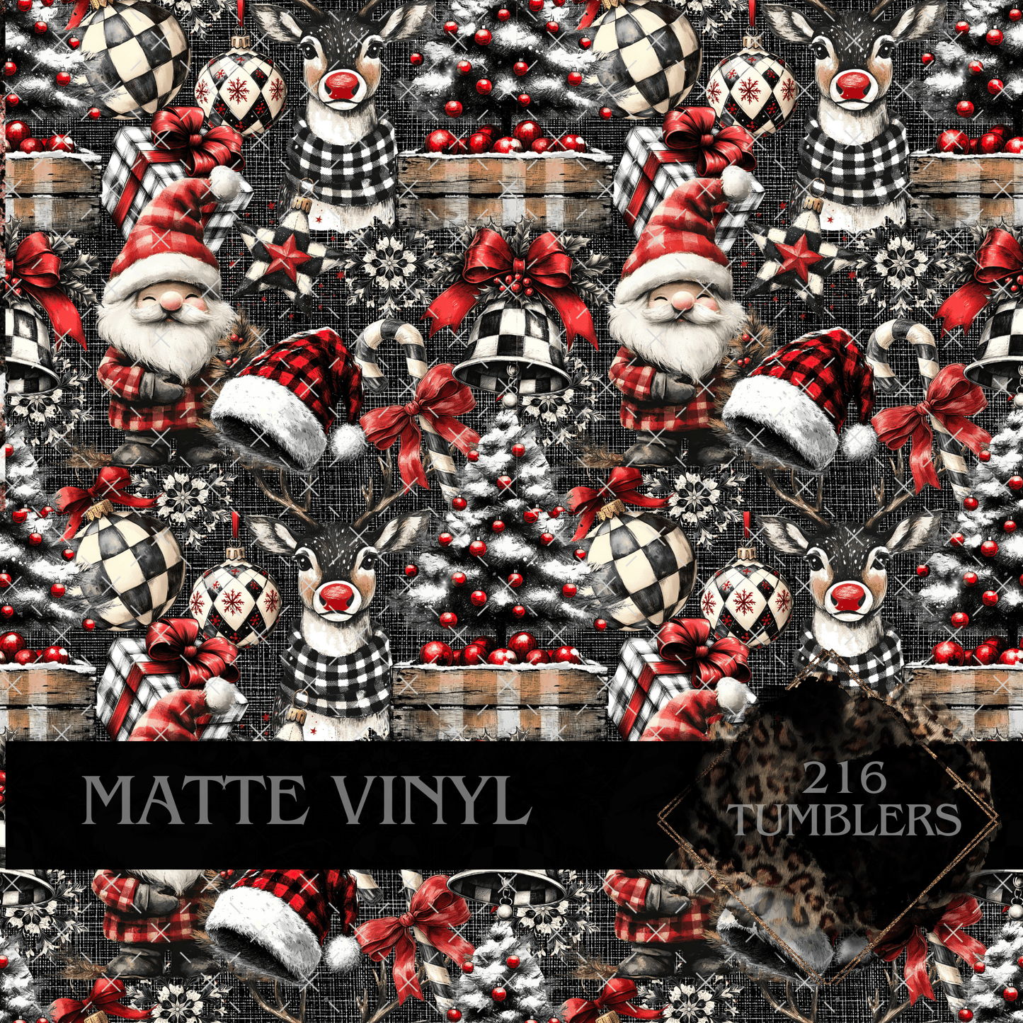 V084 FARMHOUSE CHRISTMAS 12X12 ONLY - 216 Tumblers