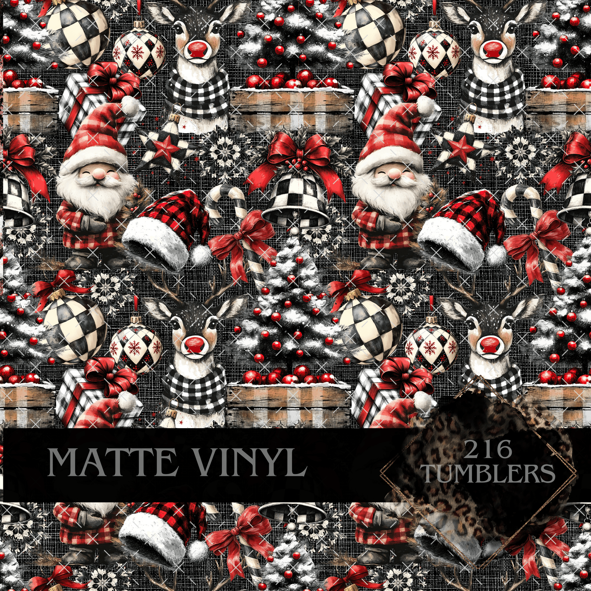 V084 FARMHOUSE CHRISTMAS 12X12 ONLY - 216 Tumblers