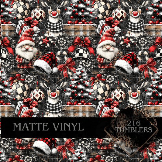 V084 FARMHOUSE CHRISTMAS 12X12 ONLY - 216 Tumblers