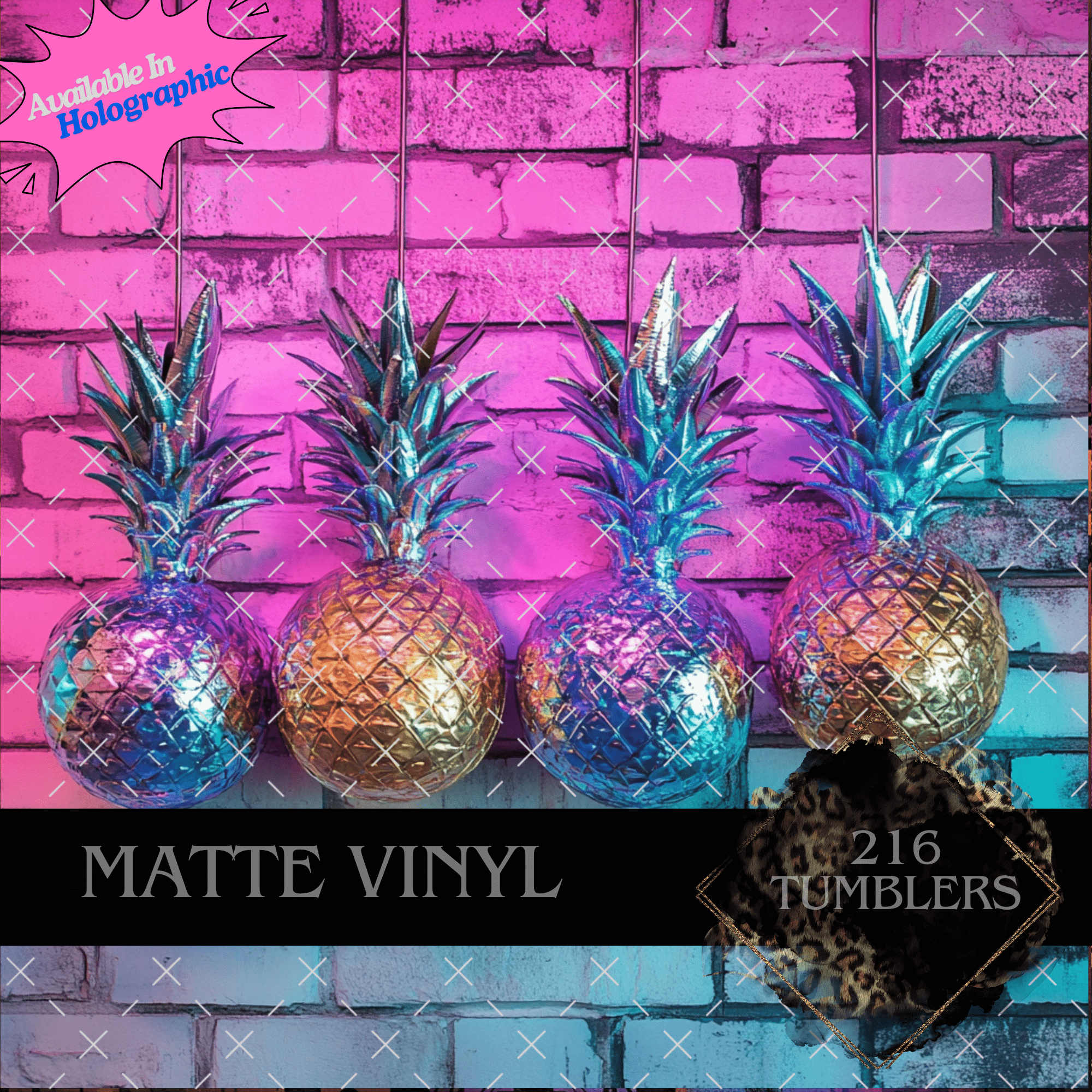 V098 - DISCO PINEAPPLE - 216 Tumblers