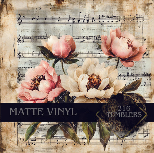 V154 VINTAGE PRINT - 216 Tumblers