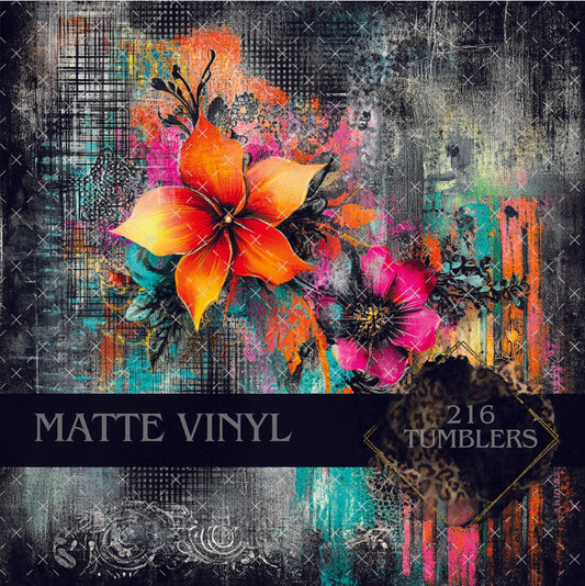 V302 GRUNGE FLORAL - 216 Tumblers