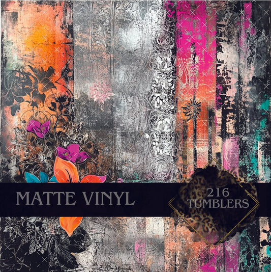 V304 GRUNGE FLORAL - 216 Tumblers