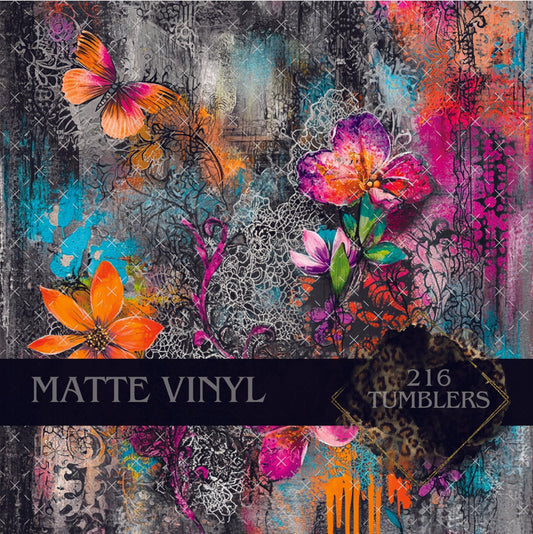 V305 GRUNGE FLORAL - 216 Tumblers