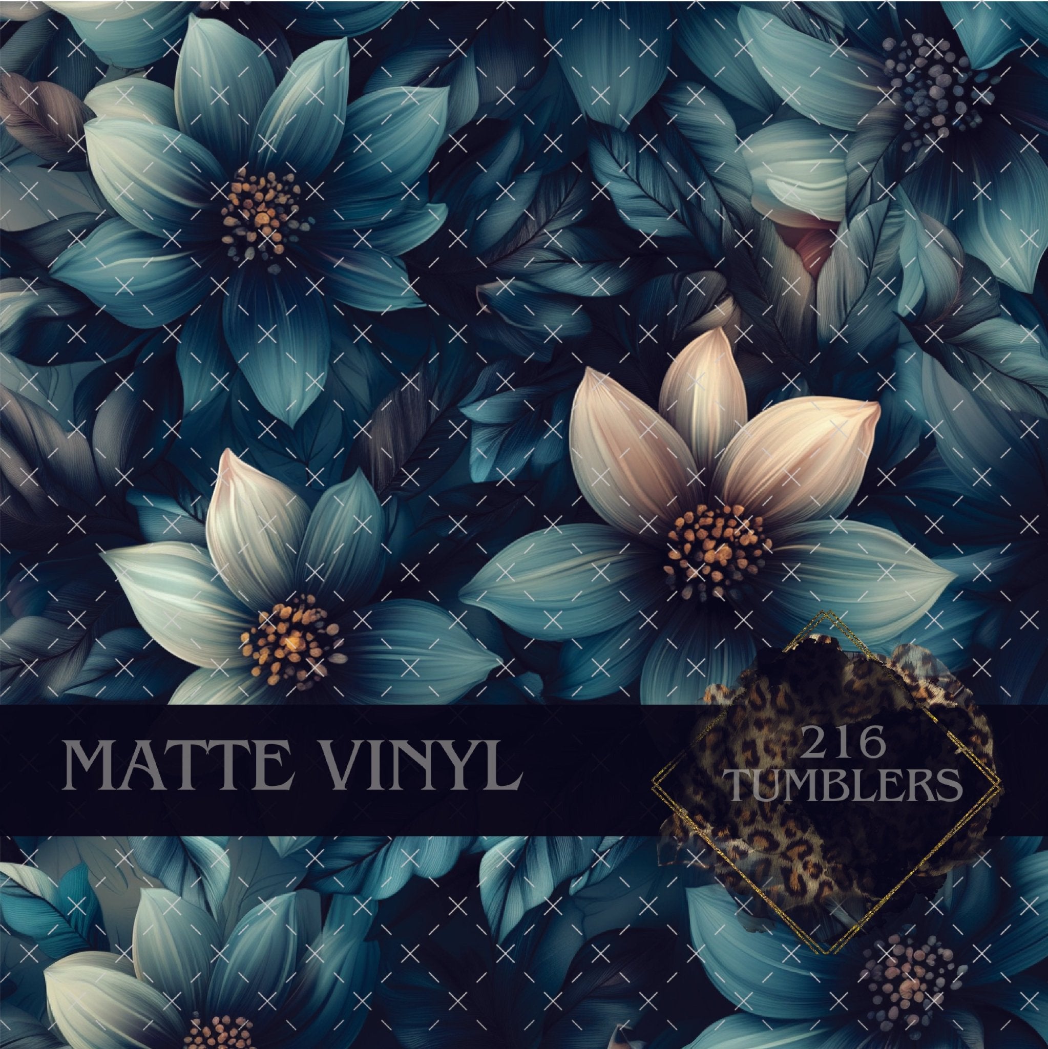 V352 MIDNIGHT FLORAL - 216 Tumblers