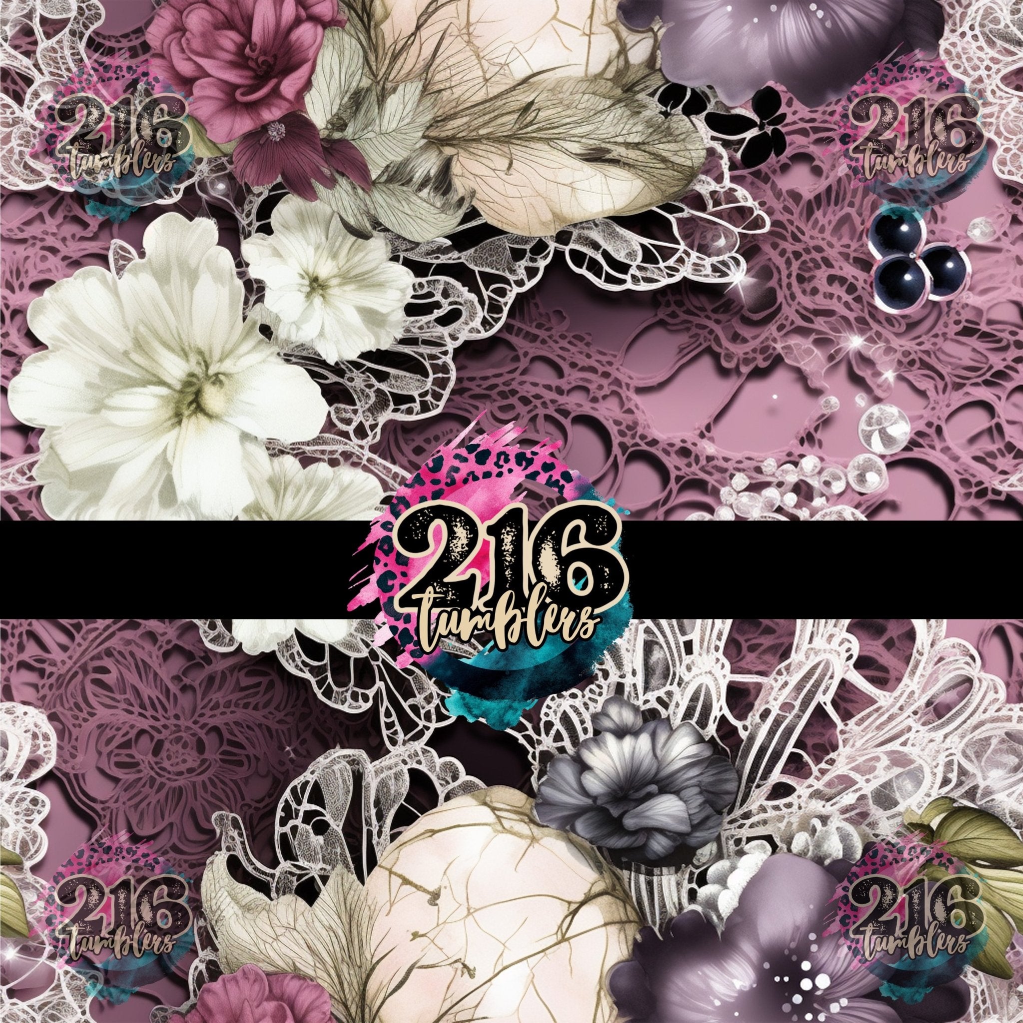V411 MAUVE LACE - 216 Tumblers
