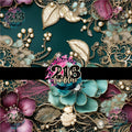 V413 TURQUOISE LACE - 216 Tumblers