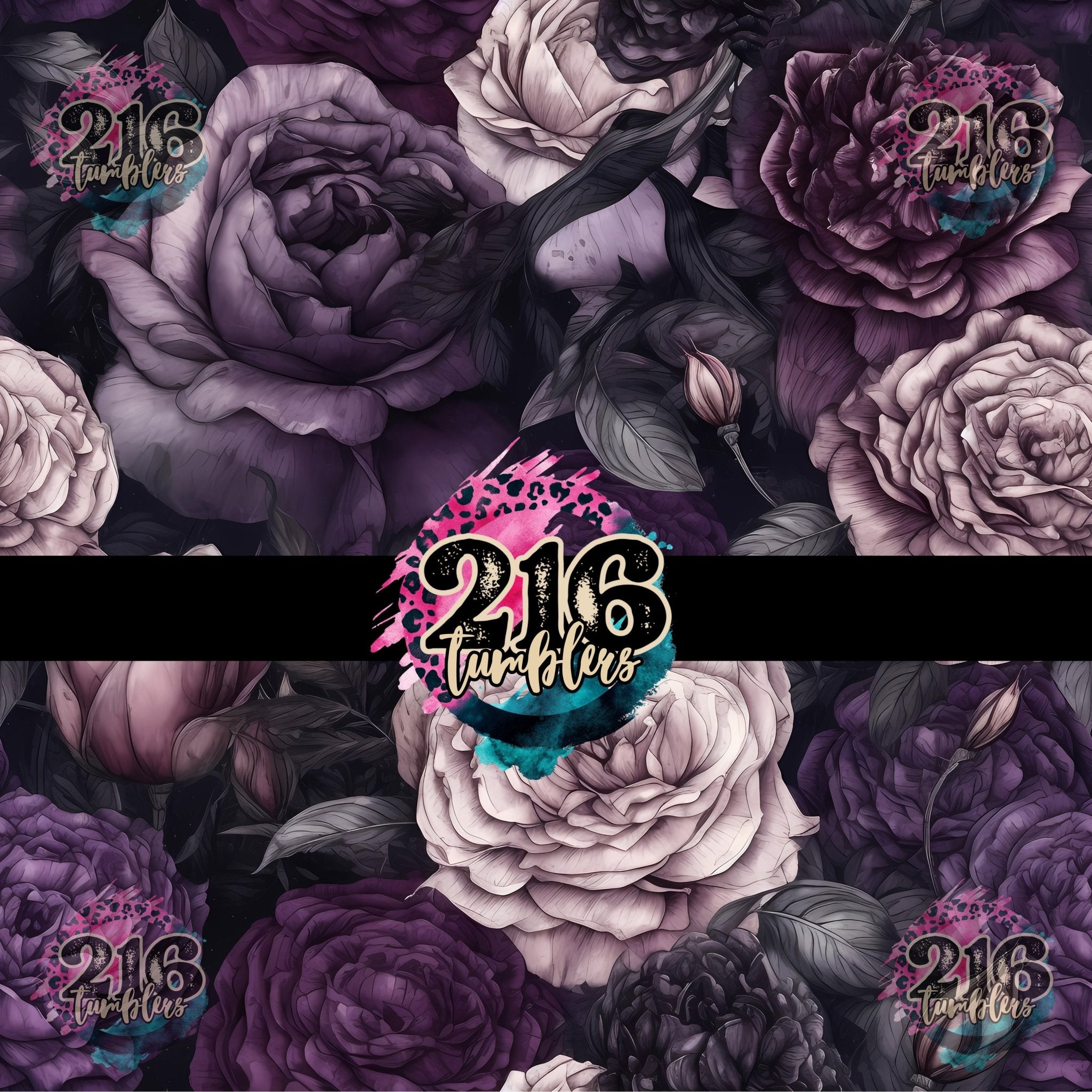 V414 GOTHIC ROSES - 216 Tumblers