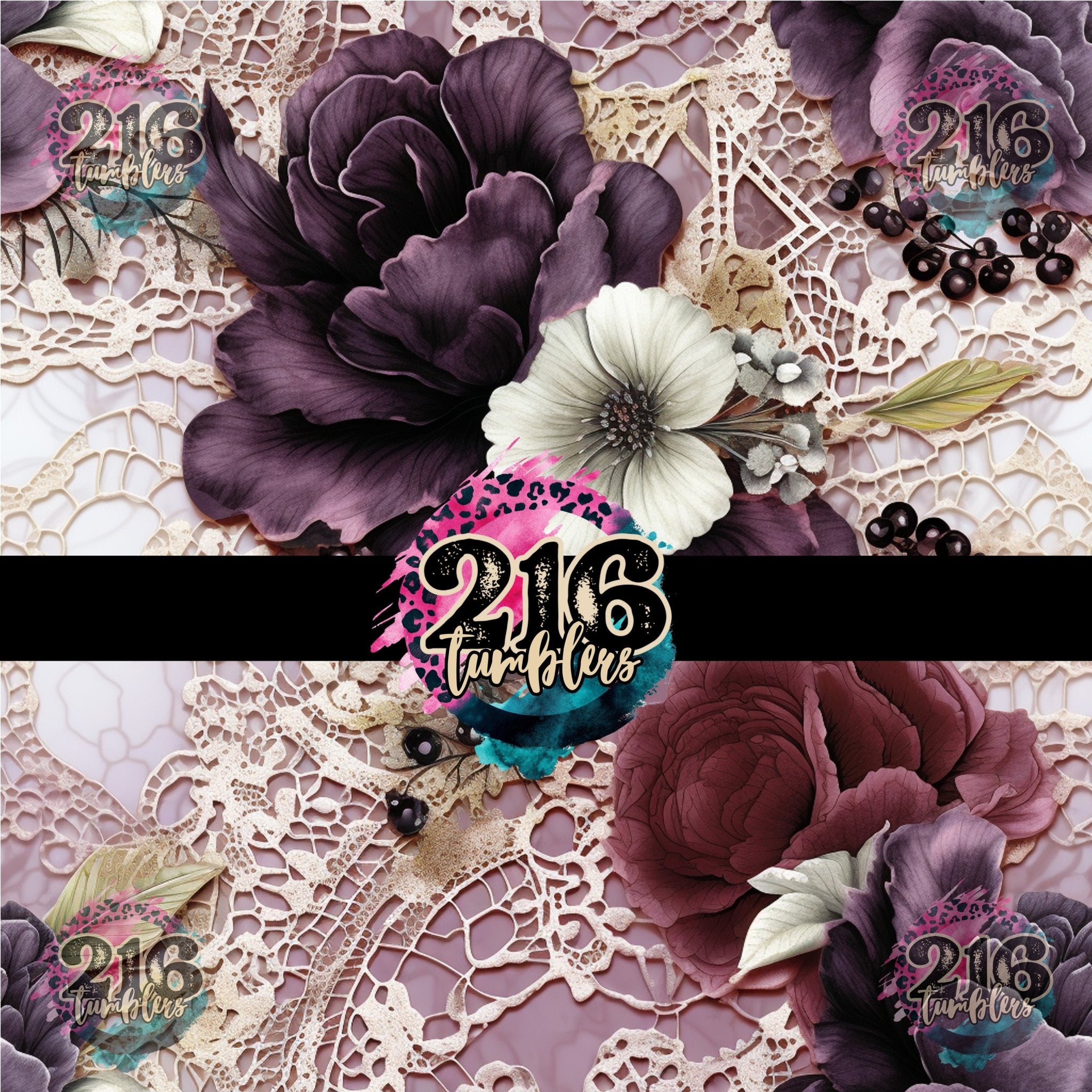 V436 MAUVE LACE - 216 Tumblers