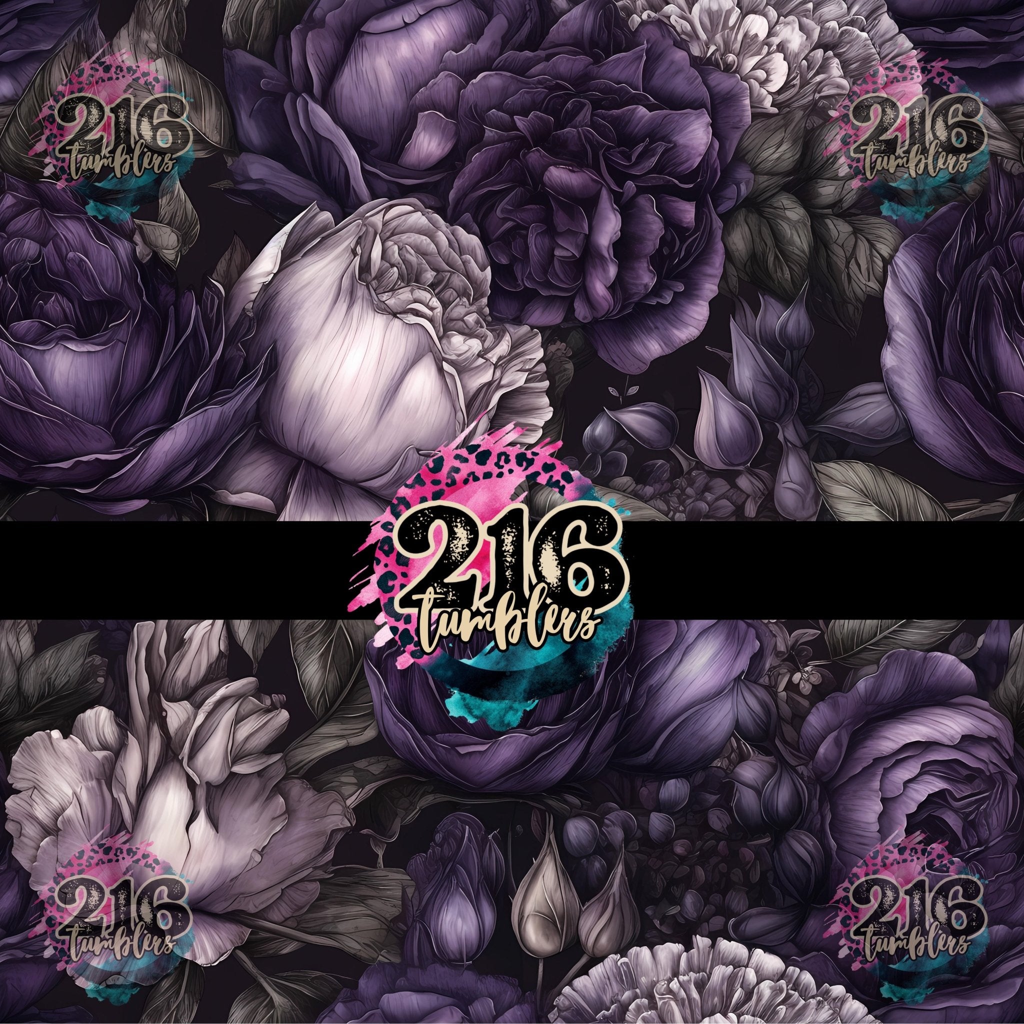 V439 GOTH ROSES - 216 Tumblers